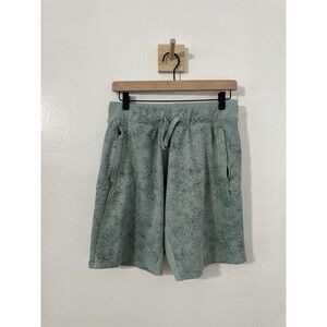 Gymshark Men’s Drawstring Sweat Shorts Med Green Chalk Pockets 8”